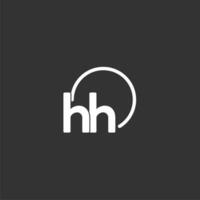 HH initial logo with rounded circle vector