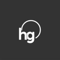 HG initial logo with rounded circle vector