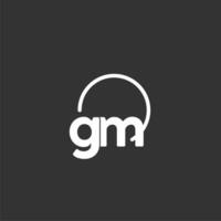 GM initial logo with rounded circle vector