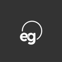 EG initial logo with rounded circle vector