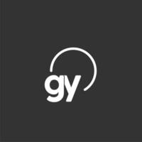GY initial logo with rounded circle vector