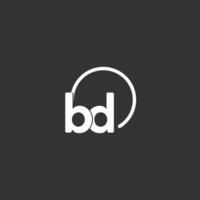 BD initial logo with rounded circle vector