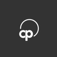 CP initial logo with rounded circle vector