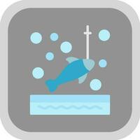 Ice fishing Vector Icon Design