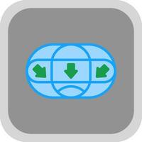 Arctic tern migration map Vector Icon Design