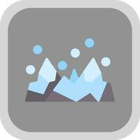 Snow-covered mountain Vector Icon Design