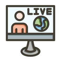 Live Thick Line Filled Colors For Personal And Commercial Use. vector