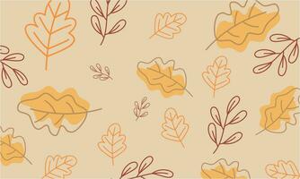 mano dibujado otoño hojas antecedentes logo vector