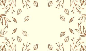 mano dibujado otoño hojas antecedentes logo vector