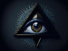 All Seeing Eye in triangle, photo