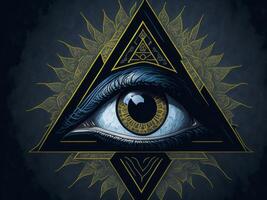 All Seeing Eye in triangle, photo