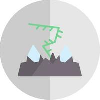 Aurora borealis Vector Icon Design