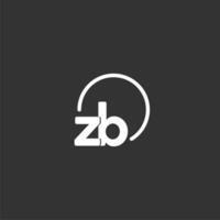 ZB initial logo with rounded circle vector