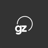 GZ initial logo with rounded circle vector