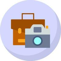 Camera Bag Vector Icon Design