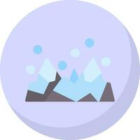 cubierto de nieve montaña vector icono diseño