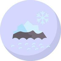 Snowy mountain peak Vector Icon Design