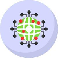 Global Network Vector Icon Design