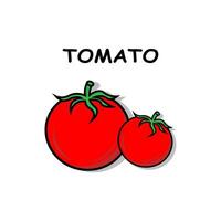 Tomato vector icon illustration design template on white background