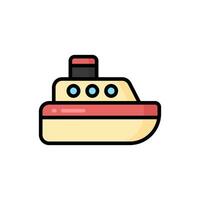 Simple Ship lineal color icon. The icon can be used for websites, print templates, presentation templates, illustrations, etc vector