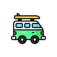 Simple Van lineal color icon. The icon can be used for websites, print templates, presentation templates, illustrations, etc vector