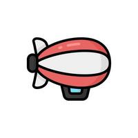 Simple Airship lineal color icon. The icon can be used for websites, print templates, presentation templates, illustrations, etc vector