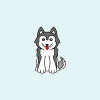 Cute Dog Cartoon. vector illustration