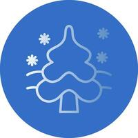 cubierto de nieve árbol vector icono diseño