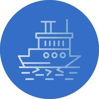 Icebreaker ship in action Vector Icon Design