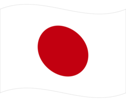 japonés bandera. bandera de Japón. Japón bandera ola png