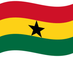 Ghana Flagge. Flagge von Ghana. Ghana Flagge Welle png