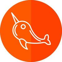 Narwhal Vector Icon Design