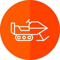 Snowmobile Vector Icon Design