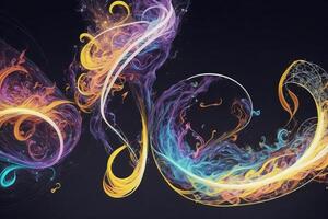 Abstract fractal background illustrating musical rhythm. Magical power melody. photo