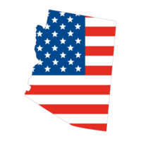 Arizona Karte. USA Flagge. USA Karte png