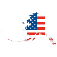 Alaska mapa con Estados Unidos bandera png