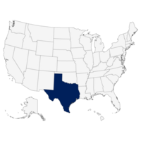 Texas map with USA flag. USA map png