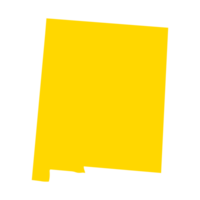 New Mexico map with USA flag. USA map png