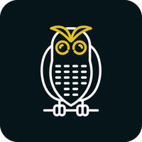 Snowy owl Vector Icon Design