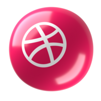 dribble 3d logo png