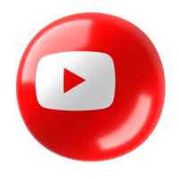 Youtube 3d logotipo png