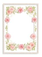 Free flower Border frame with watercolor Flower photo