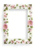 Free flower Border frame with watercolor Flower photo