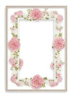 Free flower Border frame with watercolor Flower photo