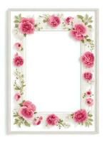 Free flower Border frame with watercolor Flower photo