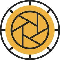 Camera Lens Vector Icon Design