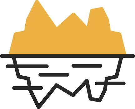 glaciar bahía vector icono diseño