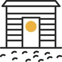 Ice fishing hut Vector Icon Design