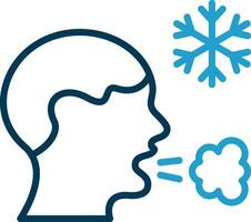 Frosty breath Vector Icon Design