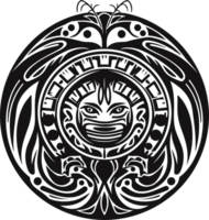 maori tatuaggio ornamento ,Maori taniwha ai generativo png